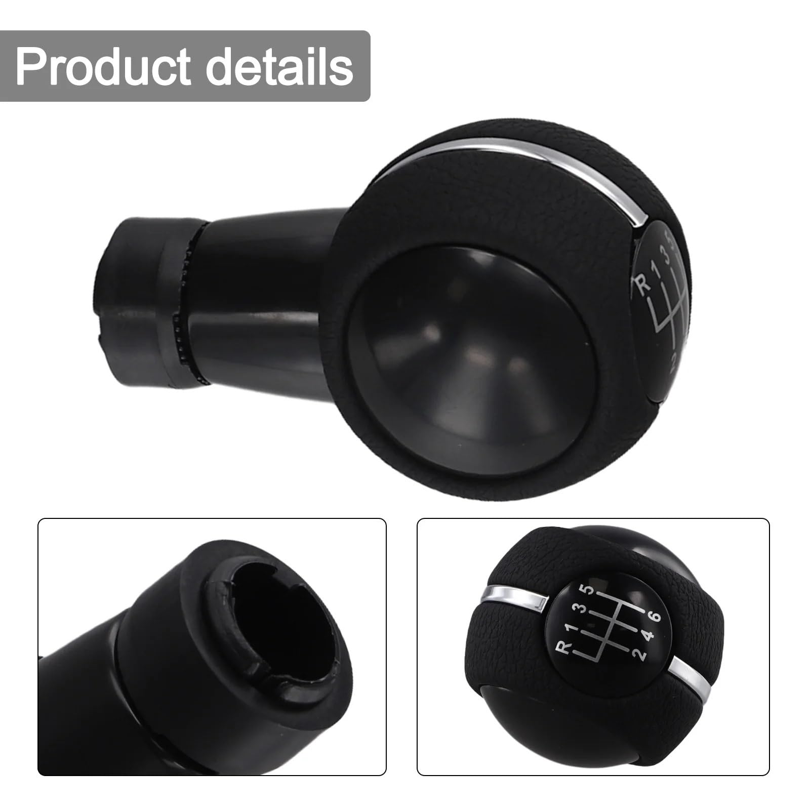 Pommeau de levier de vitesse pour voiture Entretien de voiture 6 vitesses Contrôle facile Look moderne Remplacement pour Mini Cooper F55 Speed Gear Stick Cover