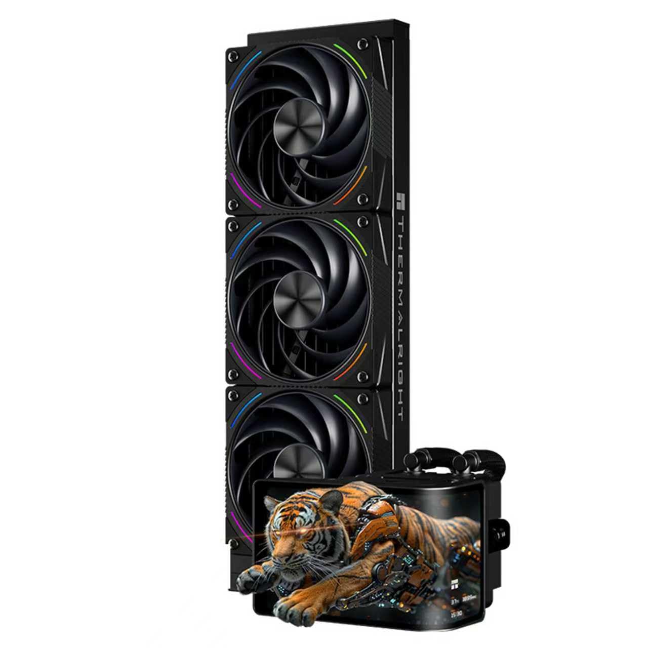 TR-Wonder Vision 360 TURBO ARGB Black AIO CPU Kühlung,CPU Wasserkühler System,6,67in gebogener Bildschirm mit 2400x1080 Auflösung,für AM4/AM5,LGA1851/1700, 7: 3 Bildschirmverhältnis für 3D