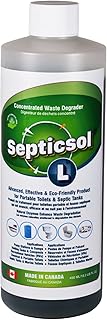 Septicsol-L Septic Tank Treatment Waste Degrader, Concentrated and Good Value, Enzyme Eco-Friendly and Biodegradable, Ideal for Household Septic Tanks & RV Toilet Treatment & Boat Toilet Treatment & Black Tank Treatment & RV Portable Waste Tank Treatment , Clog Preventer and Clog Remover, 450ml