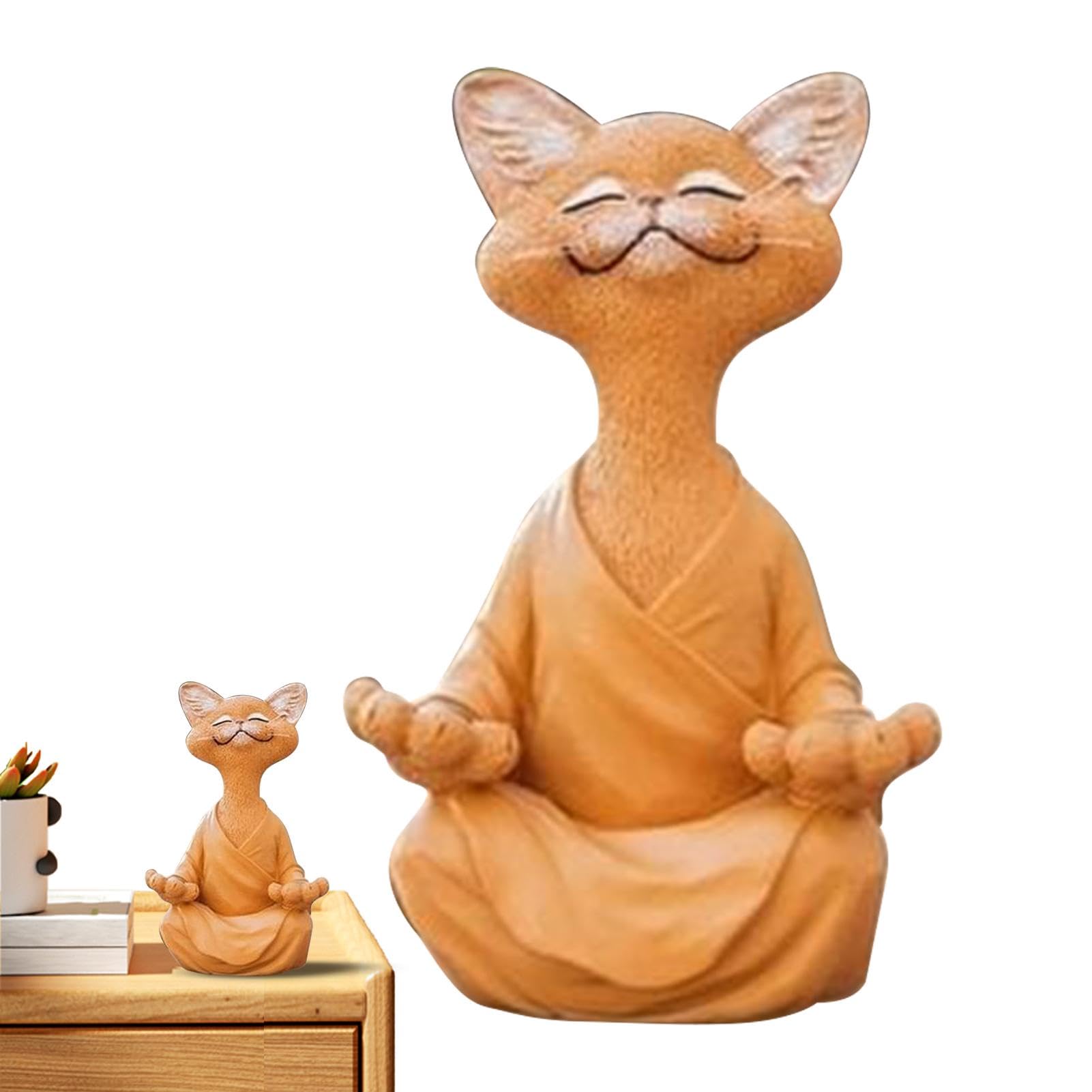 Amazon.co.jp: 瞑想ヨガ猫|ヨガ猫の像|ホームデコレーション