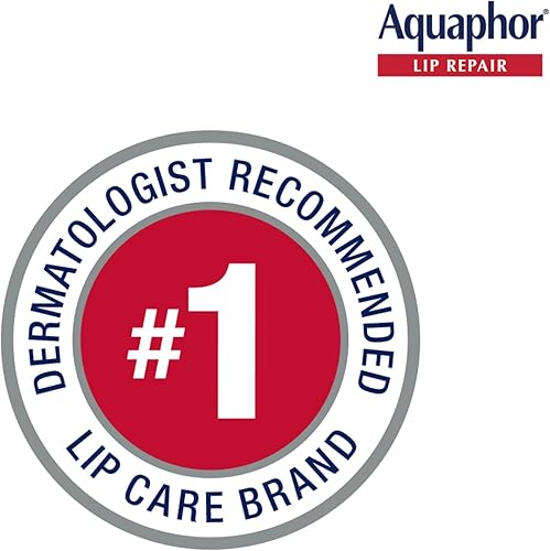 Miniatura 3 de Aquaphor Ungüento para reparación de labios, paquete de bálsamo labial hidratante, alivia la sequedad, tubo de 0.35, paquete de 2