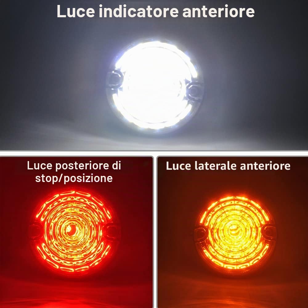 8x Kit di aggiornamento luci LED Defender Luce posteriore ambra di dimensioni standard con indicatori di direzione per 90 e 110 1983-1990 Land Rover Defender, Land Rover Defender 1990-2016