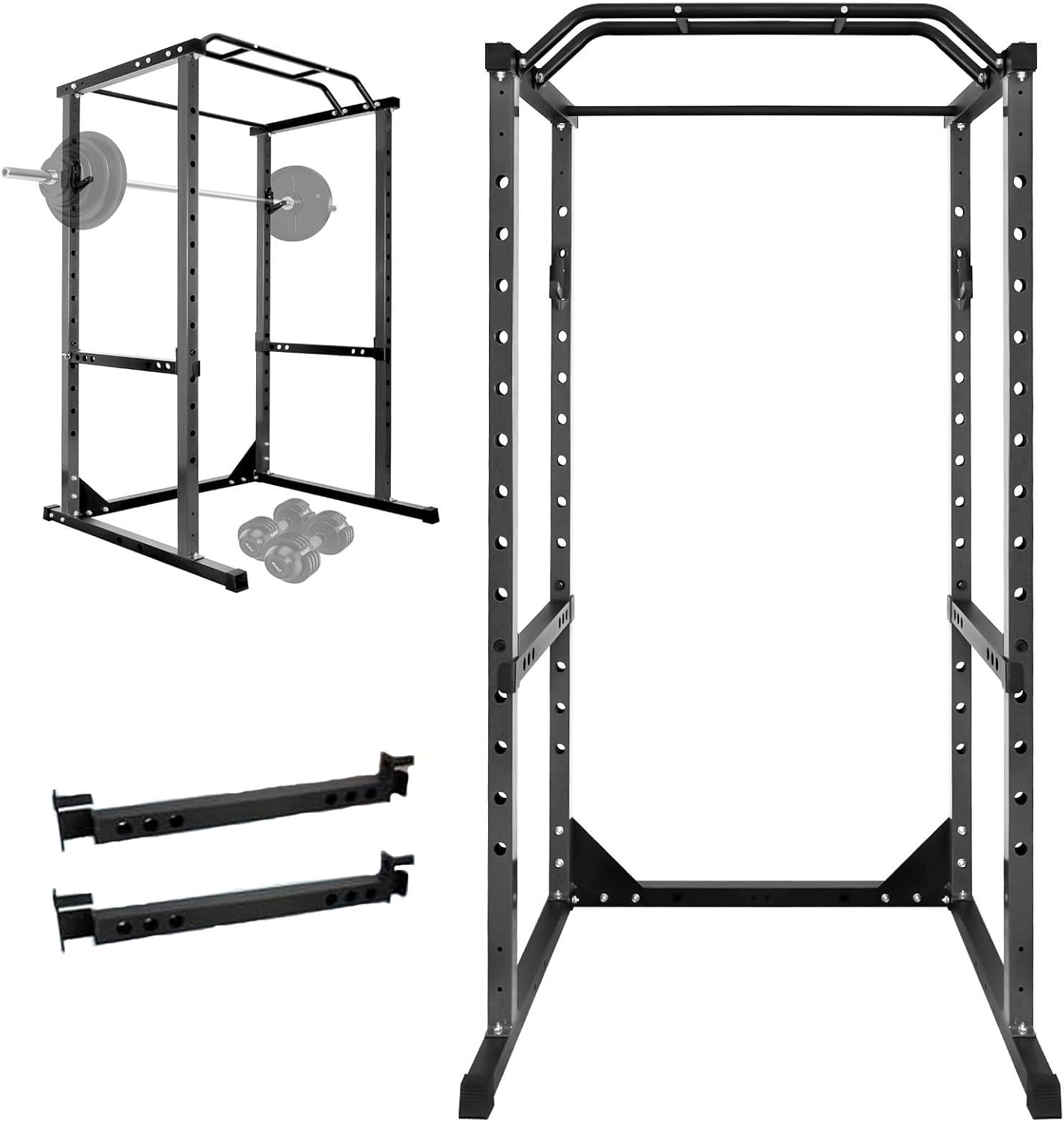 Generic Power Cage Rack - 1200 Lbs Capacity with Adjustable Weight Levels