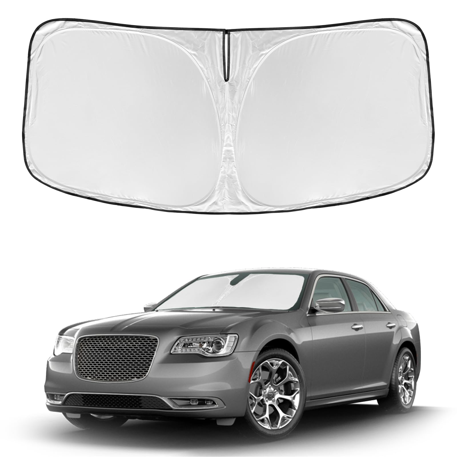 Photo 1 of for Chrysler 300 300C 2011-2023 2024 2025 Windshield Sun Shade - 4 Layers