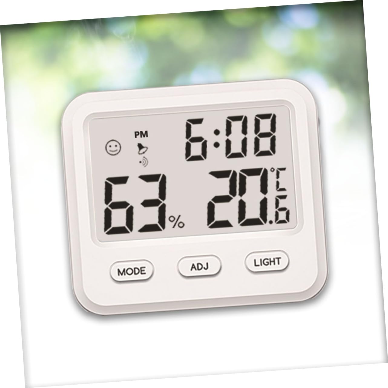 Happyyami Hygromètre Électronique 3 Pièces hygromètre domestique thermomètre intérieur thermomètre sans fil d'intérieur thermomètre domestique affichage numérique blanche Salon