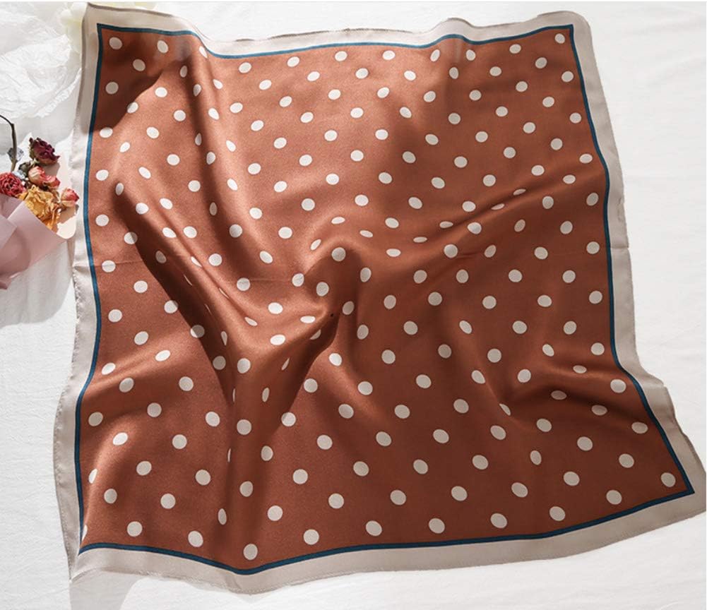 JERLA Women's Men's Small Square 100% Real Mulberry Silk satin Scarfs Hair head face scarf 21" x 21" - Image 2