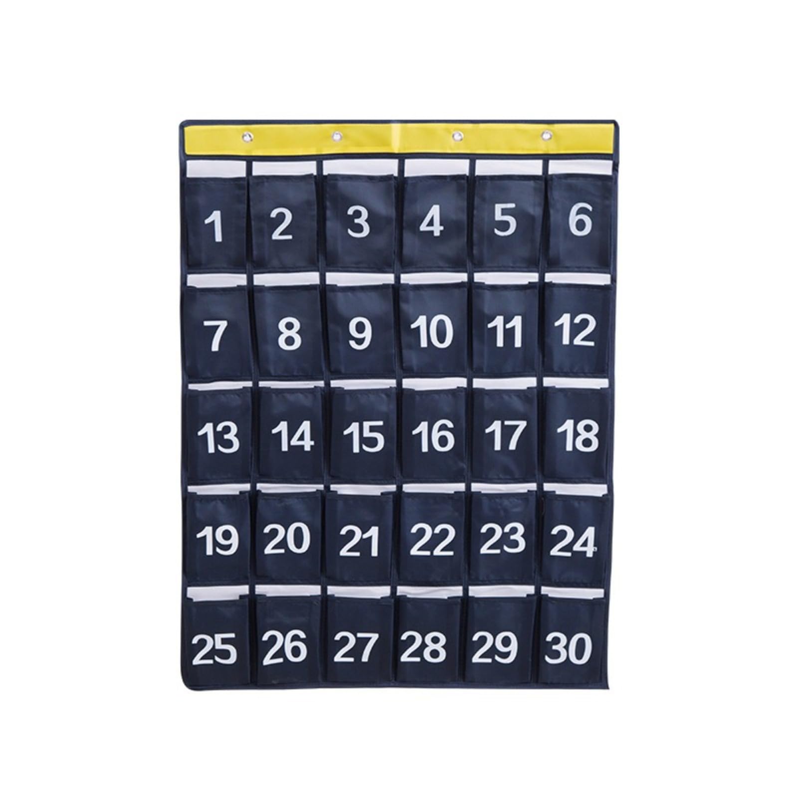 30 Pockets Hanging Organizer,Numbered Classroom Pocket Chart,Cell Phone Holder,Wall Hanging Storage Bag,Calculator Organizer for Libraries