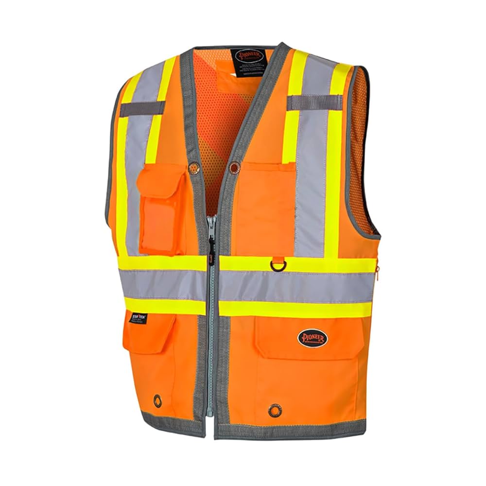 Pioneer Safety Vest for Men – Hi Vis Reflective Neon, Cool