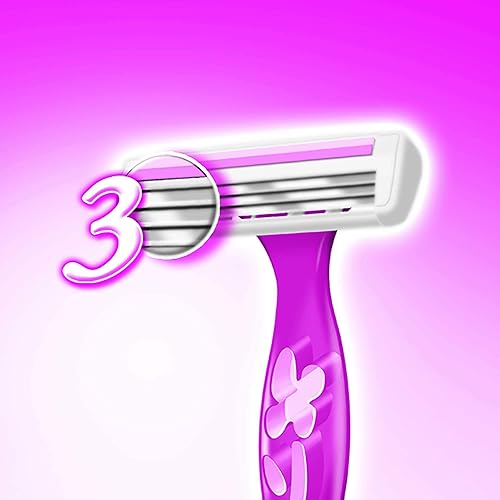 Miniatura 6 de BIC Simply Soleil - Maquinilla de afeitar desechable de 3 cuchillas para mujer, 10 unidades