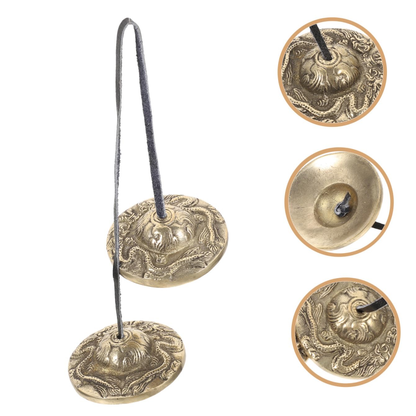 ifundom 2stücke Vintage Kupfer Tingsha Glocken Handgefertigte Meditationsglocke Aus Hochwertigem Kupfer Geeignet Für Yoga Meditation Und Zeremonien Mit Klarem Und Langlebigem Design