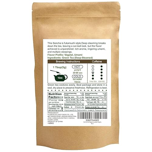 Miniatura 2 de TIAN HU SHAN Sencha Green Tea Hoja suelta, té verde japonés, 4 onzas (paquete de 1)