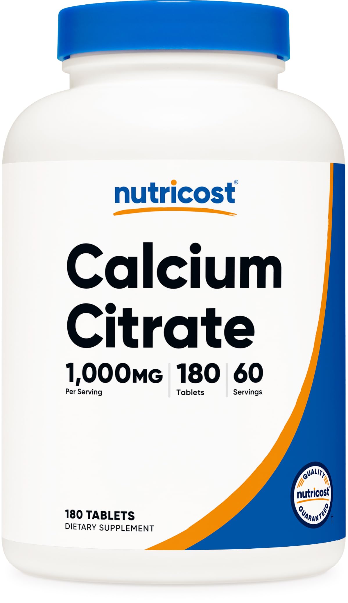 Nutricost Calcium Citrate (1,000mg) 180 Tablets, Gluten-Free