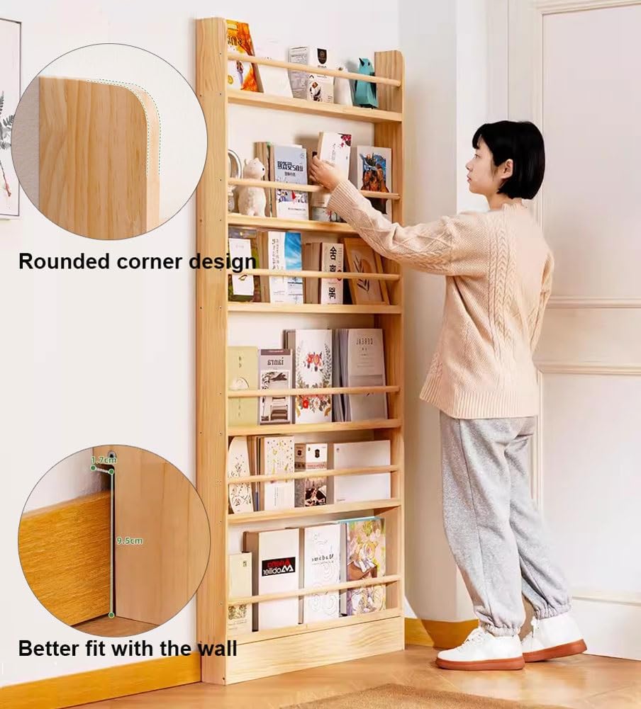billboard book shelf 　ウォールナット Amazon.com: Aeovot Behind Door Bookshelf, Solid Wood Bookcase Tall