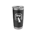 Funny Sysadmin IT Support, Press Any Key Retro Stainless Steel Insulated Tumbler