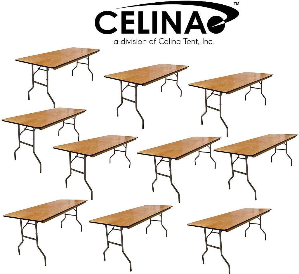 Celina Tent 8' Wood Banquet Table 30"x 96" Set of 10