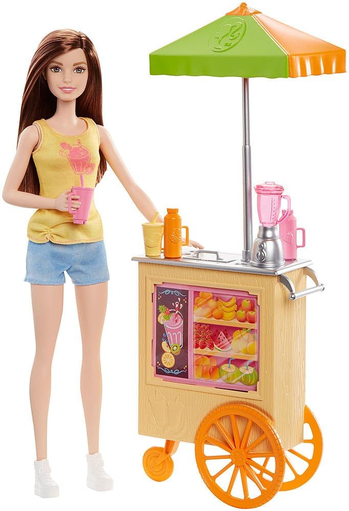Barbie Careers Juice Bar Playset with Brunette Doll
