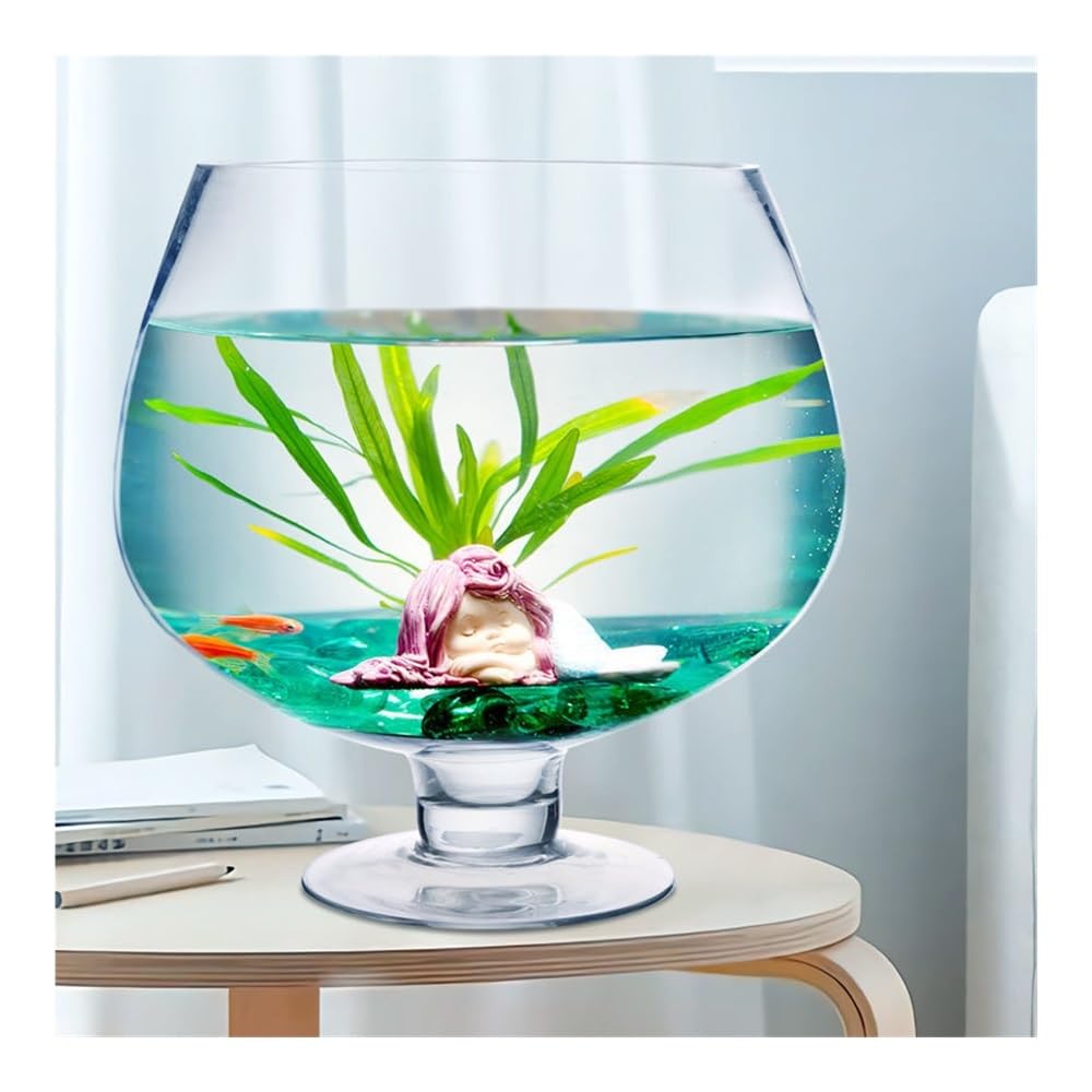 Aquarium Kleines Aquarium aus dickwandigem, transparentem Glas – kreatives Design for Wohnzimmer und Schreibtisch(10cm)