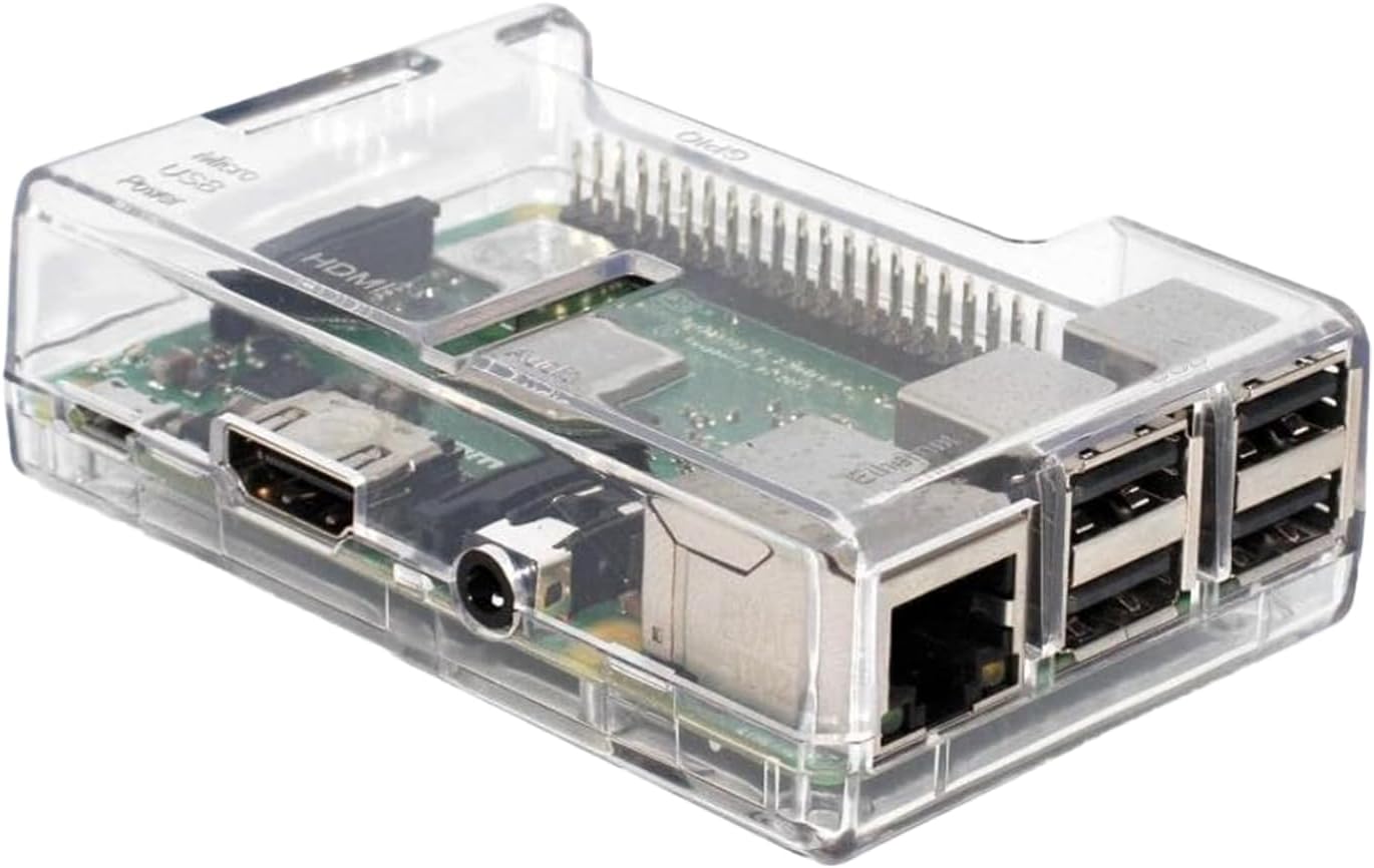 Raspberry Pi 3 Model B+ Transparent Case - Access to All Ports