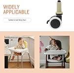 Cabilock High Chair Wheels 4-Pack Replacement Casters for Baby High Chairs Universal Fit Easy Installation Smooth Rolling Dining Chair Accessories 3.54X1.77X1.37In