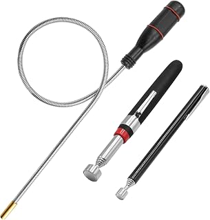 3 pieces magnetic rod telescopes, strong magnetic tools, bendable rod magnets, extendable telescopic magnet, extra strong for holding small parts and car parts