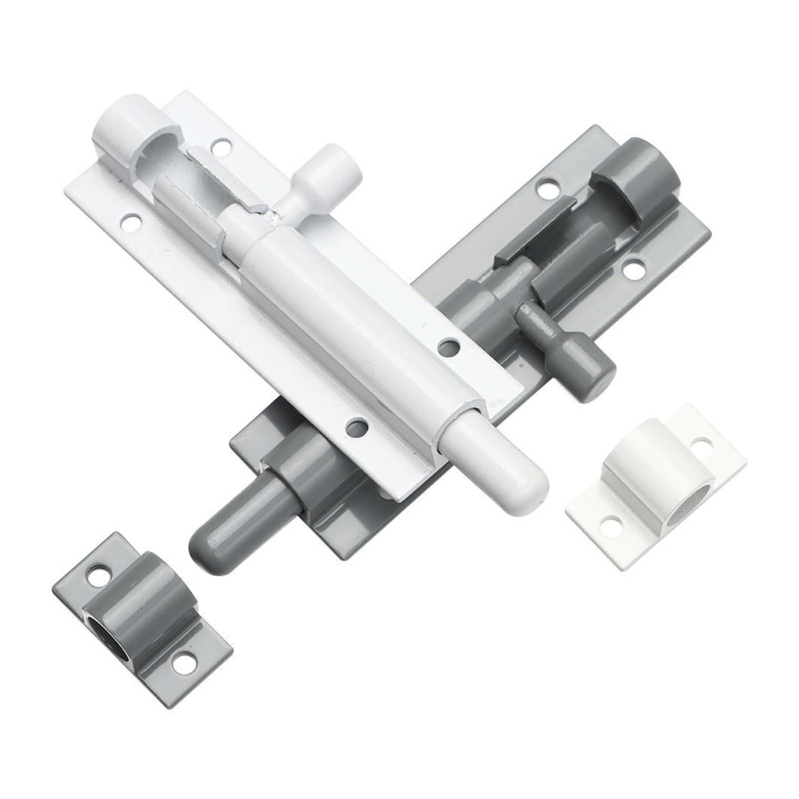 Ygmnqal Grey 2-8" Window Catch Lock Door Buckle Heavy Duty Large Garden Gate Shed Sliding Tower Bolt Latch Home Hardware(,6Inch)