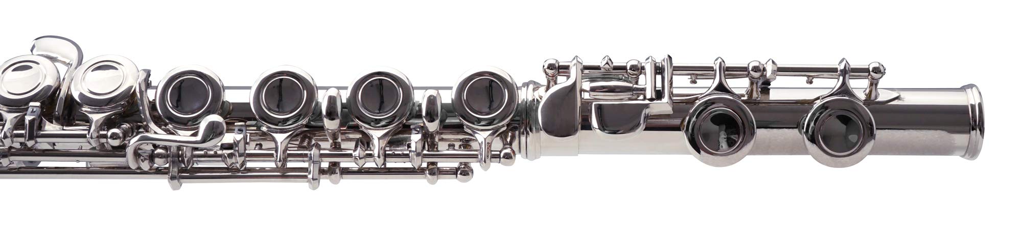 Classic Cantabile FL-100J Querflöte C-Stimmung vernickeltes Neusilber gebogenes gerades Kopfstück Etui Zubehör