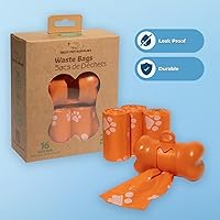 Vista 126 de Best Pet Supplies - Bolsas para limpieza de excremento de perro, rollo de repuesto, uso en exteriores, a prueba de fugas y desgarros, plástico