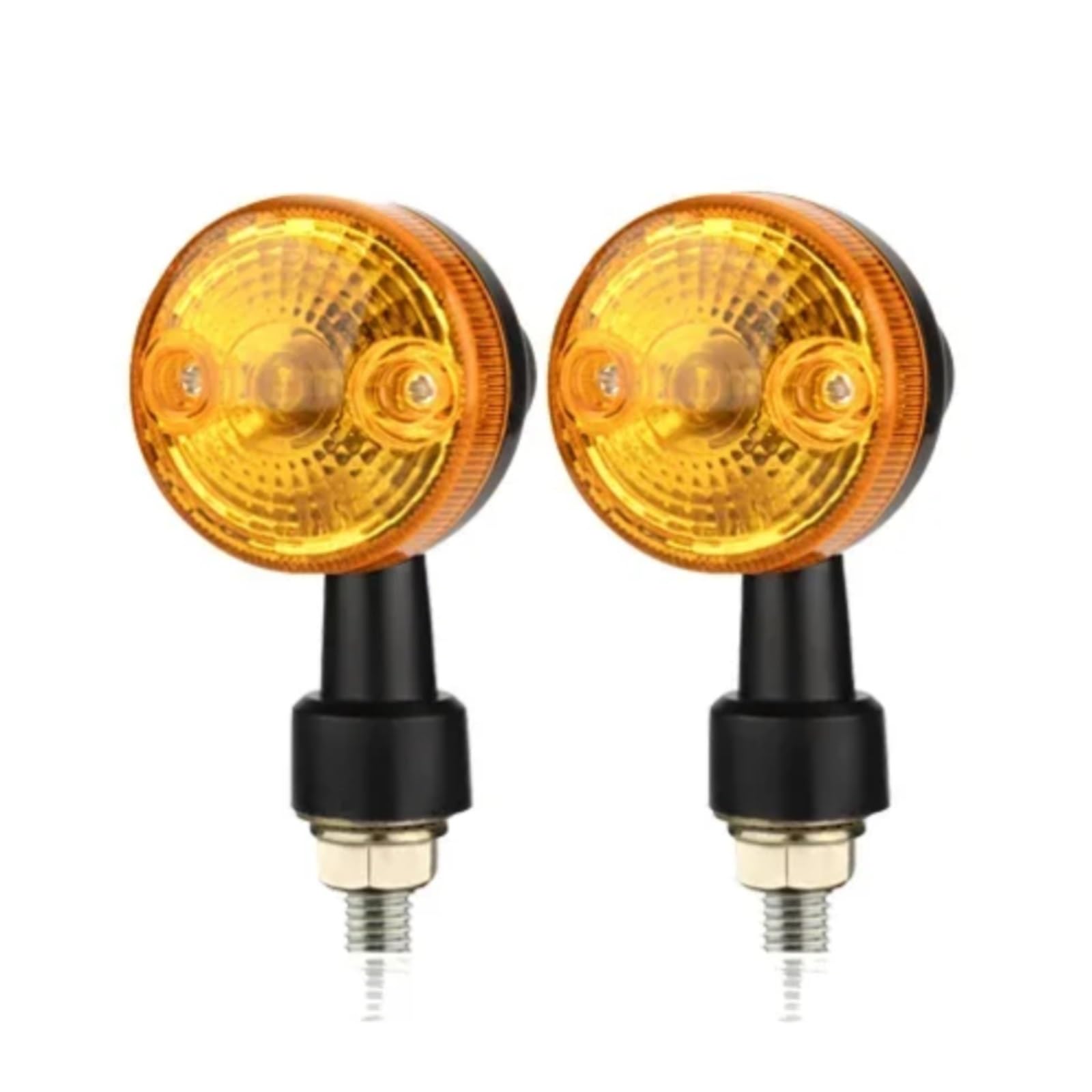 2 Pezzi Di Indicatori Di Direzione Per Motocicletta Sinistra Destra Lampeggiatori Ambra 12V Indicatori Di Direzione Moto Accessori(Black,2pcs)