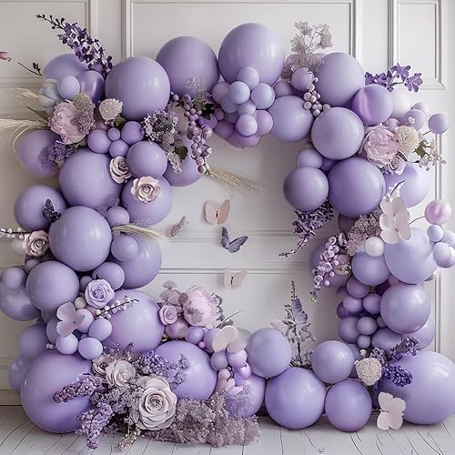 Miniatura 16 de Globo azul polvoriento, globos de doble relleno, color azul bebé, diferentes tamaños, 18/12/5 pulgadas, kit de arco de globos pastel para Azul