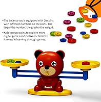 Vista 3 de REMOKING Montessori Balance Scale Math Toy for Kids, Counting Bears Educational STEM Toy for Preschool Learning, Sorting & Number Recognition Toy