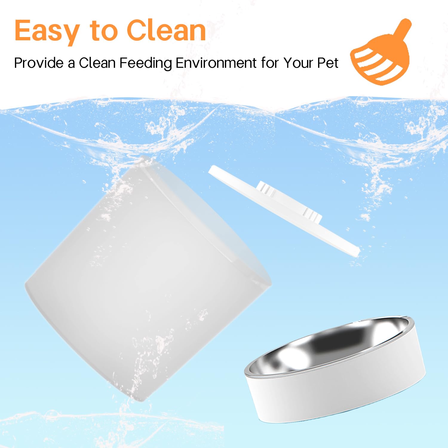 Automatic Cat Feeder with 2K Camera and Smart App, 6L Smart Pet Food Dispenser for Cats/Dogs, Timed Auto Control Meals, 2.4G / 5G WiFi, Auto Pet Feeder for Cats and Dogs, Easy Clean