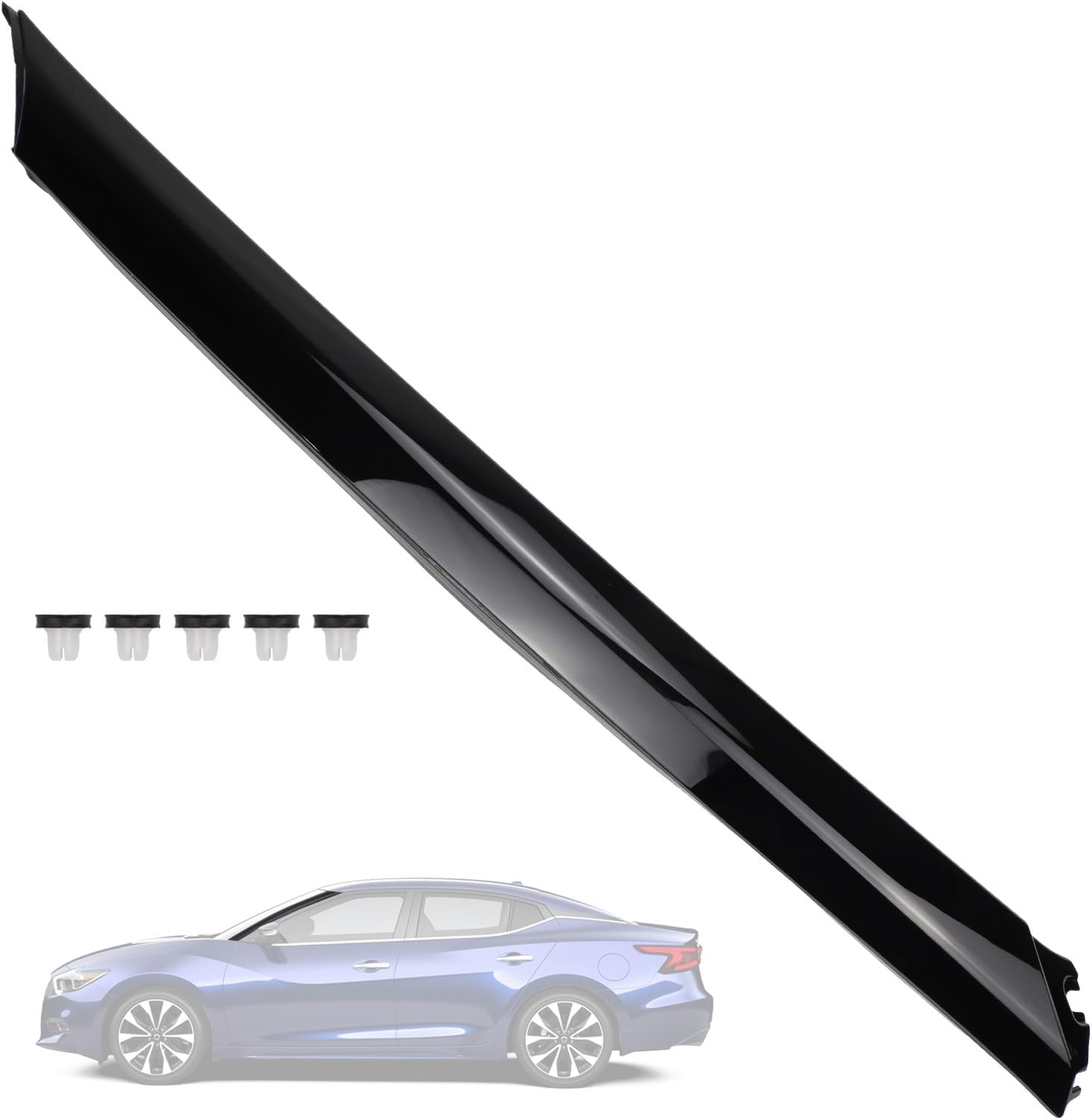 1 Pair Left Driver and Right Passenger Side Windshield A Pillar Trim Panel Molding Compatible with Nissan Maxima 2016 2017 2018 2019 2020 Replaces 768369DD0A 76837-9DD0A