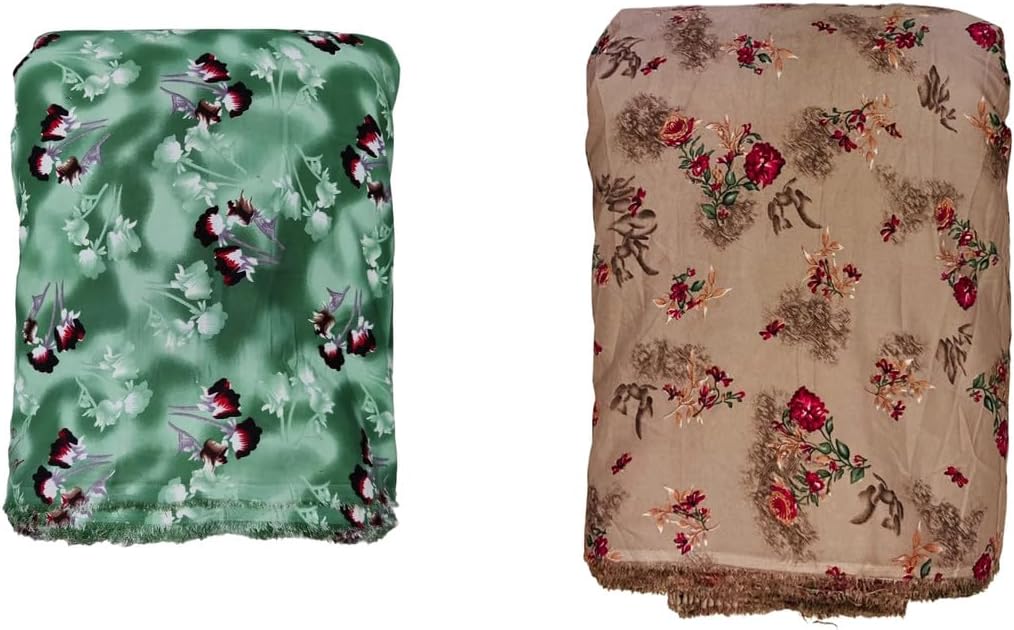 GenericLILABA Crepe Printed Multi-purpose Fabric (F-Lilaba-1432)