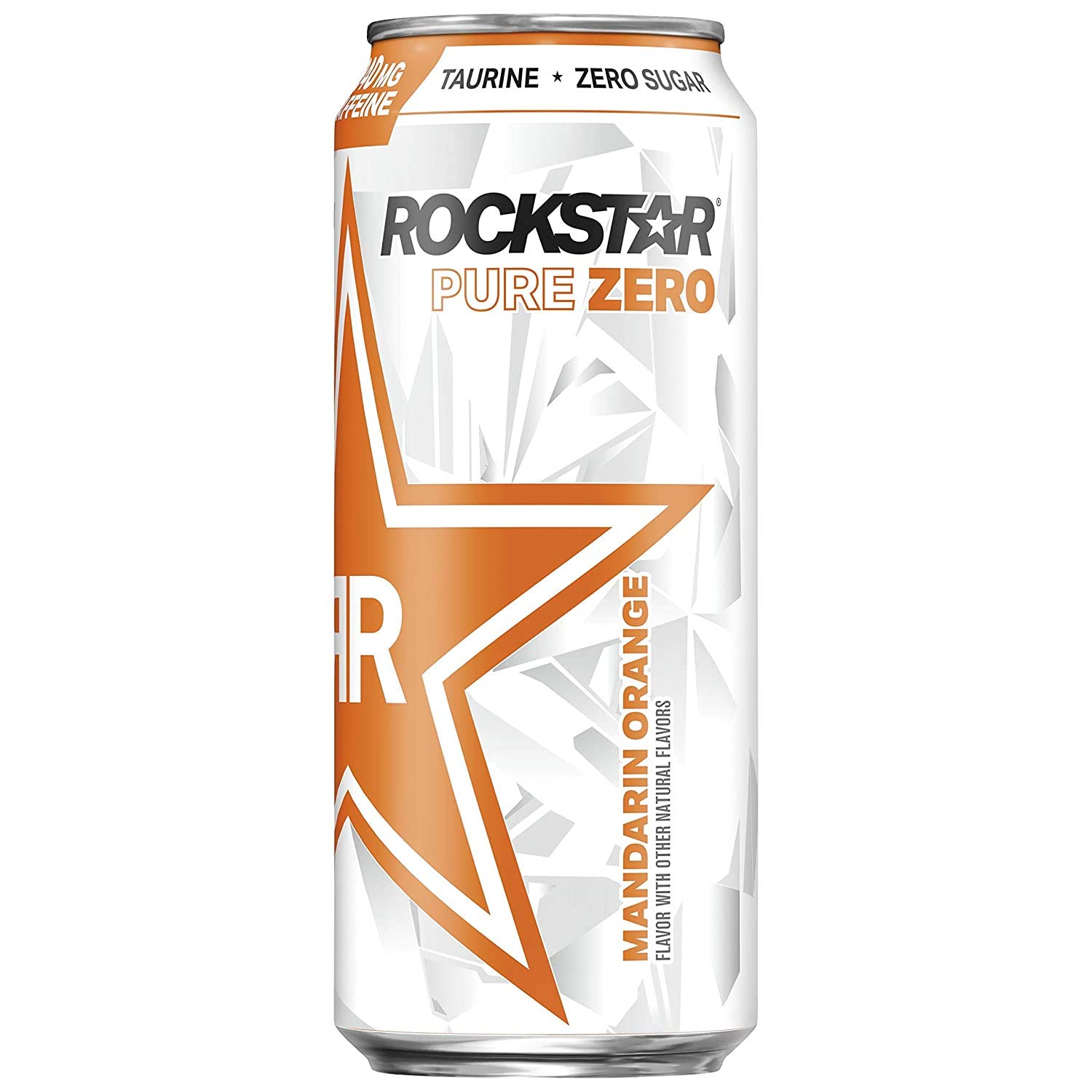 Rockstar Pure Zero Energy Drink - Mandarin Orange - 16fl.oz.(Pack of 16) New 2021 Can design