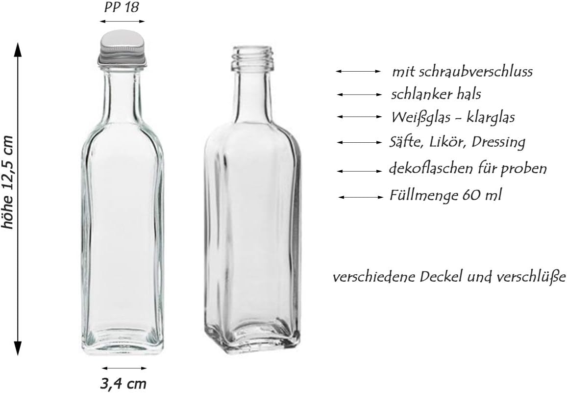 bottiglia di vetro per il succo