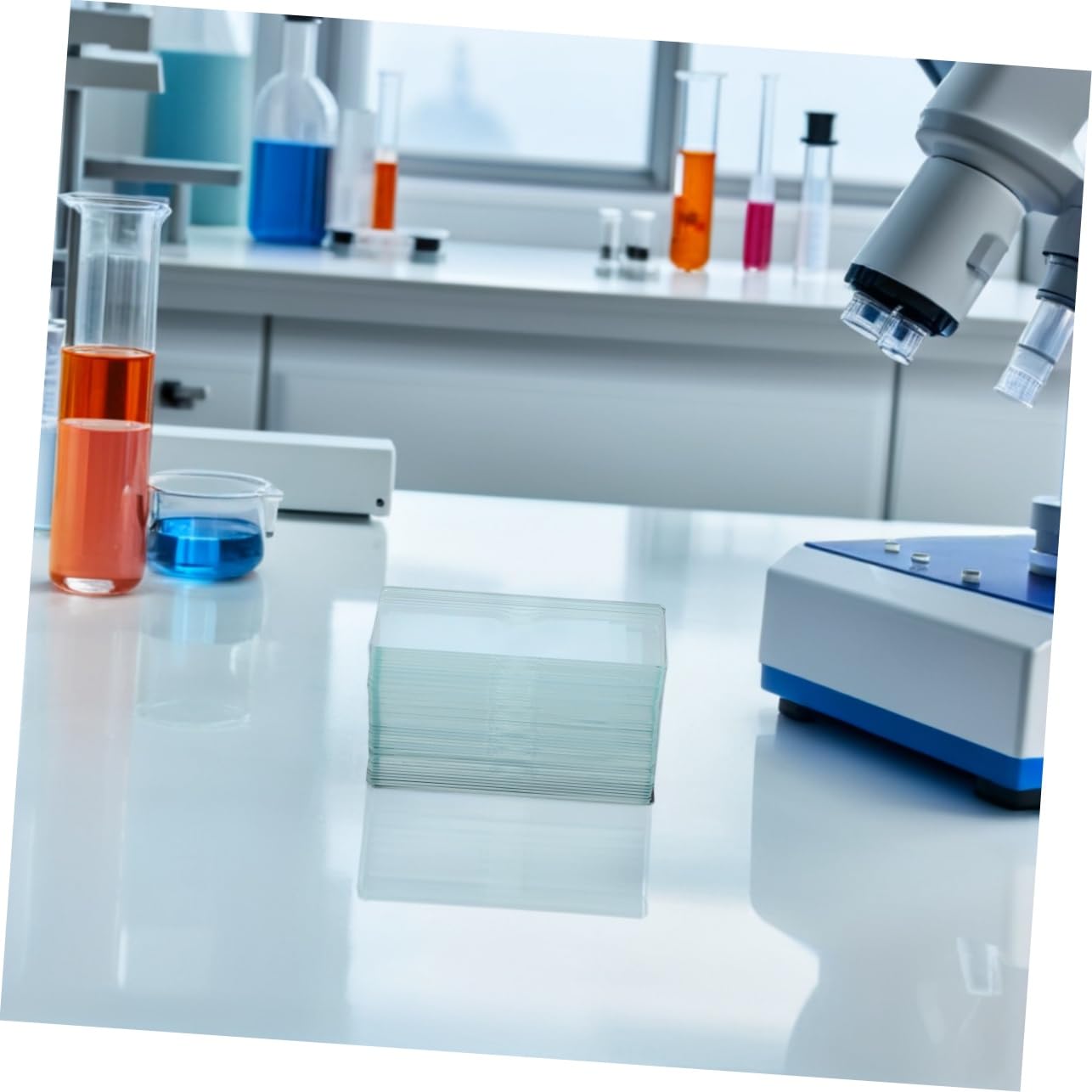 TOPBATHY Portaobjetos de Vidrio Cóncavos 50 Piezas Superficie Lisa y Resistente para Muestras Acuáticas Adecuado para Observación en Laboratorio Científico
