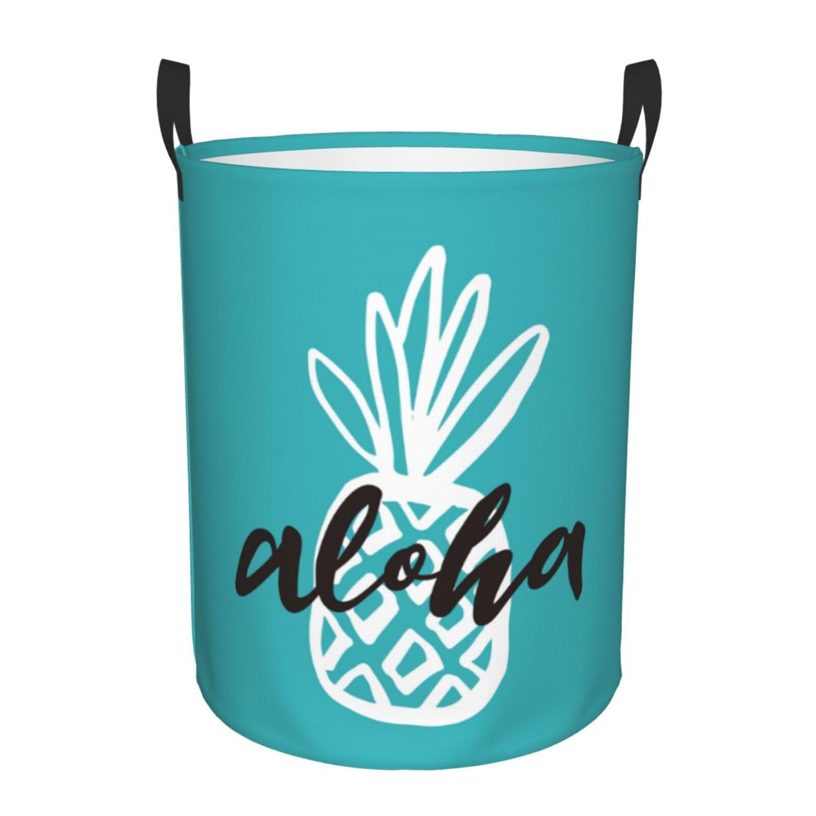 Laundry Basket Aloha Laundry Hamper Waterproof Idea Hampers Large Collapsible Baskets with Handle Suitable for Bedroom Bathroom Utility Room Kitchen