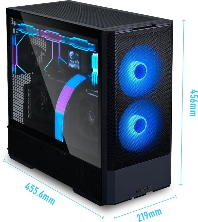 Image of Lian Li Lancool 207 Black Cabinet with 4 Fans