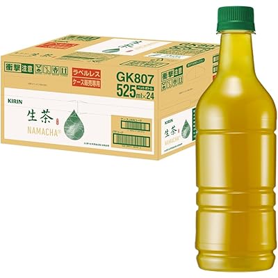 【Amazon.co.jp限定】キリン 生茶 お茶 ペットボトル 525ml 24本 ラベルレス 緑茶
