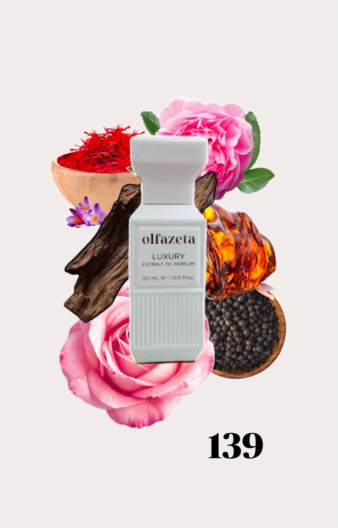 Olfazeta Nr. 139 Luxury Extrait de Parfum – Unisex für Damen & Herren – 50 ml – Langanhaltender Luxusduft mit Bergamotte, Orangenblüte, Tuberose, Jasmin & Vanille – Elegant & Frisch