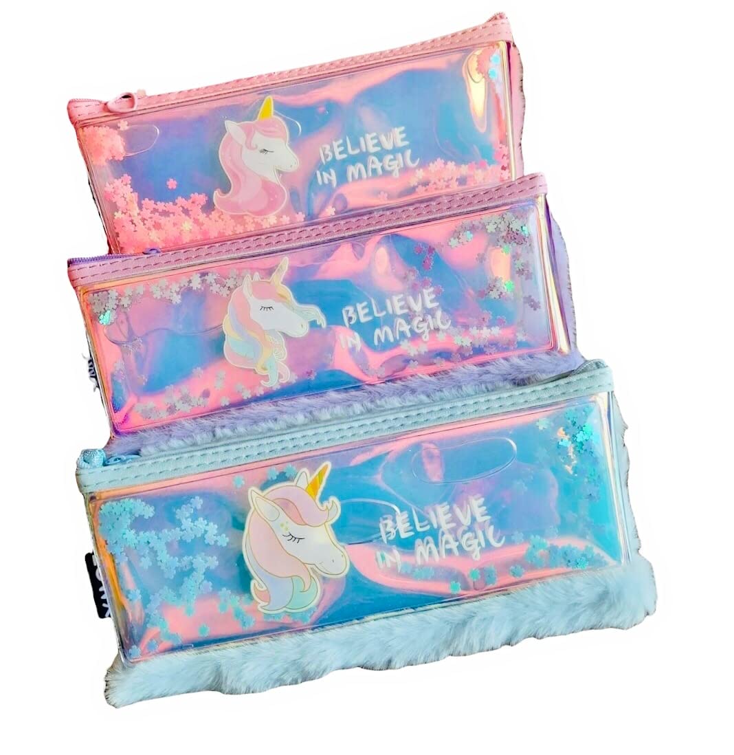 Le Delite Unicorn Pouch Cute Water Glitter Fur Pouch for Stationery and Makeup Accessories (Assorted) 1 Piece Random Colors Sent (B09V8G5SP5) Amazon Price History, Amazon Price Tracker
