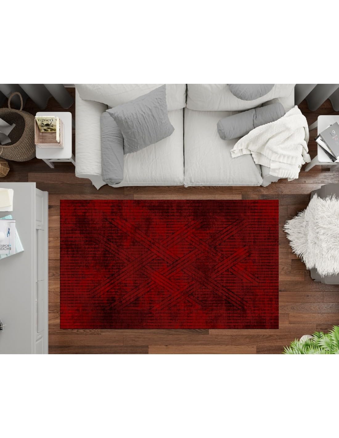 MANI TEXTILE Tappeto FISUN Rosso 300 x 400 cm