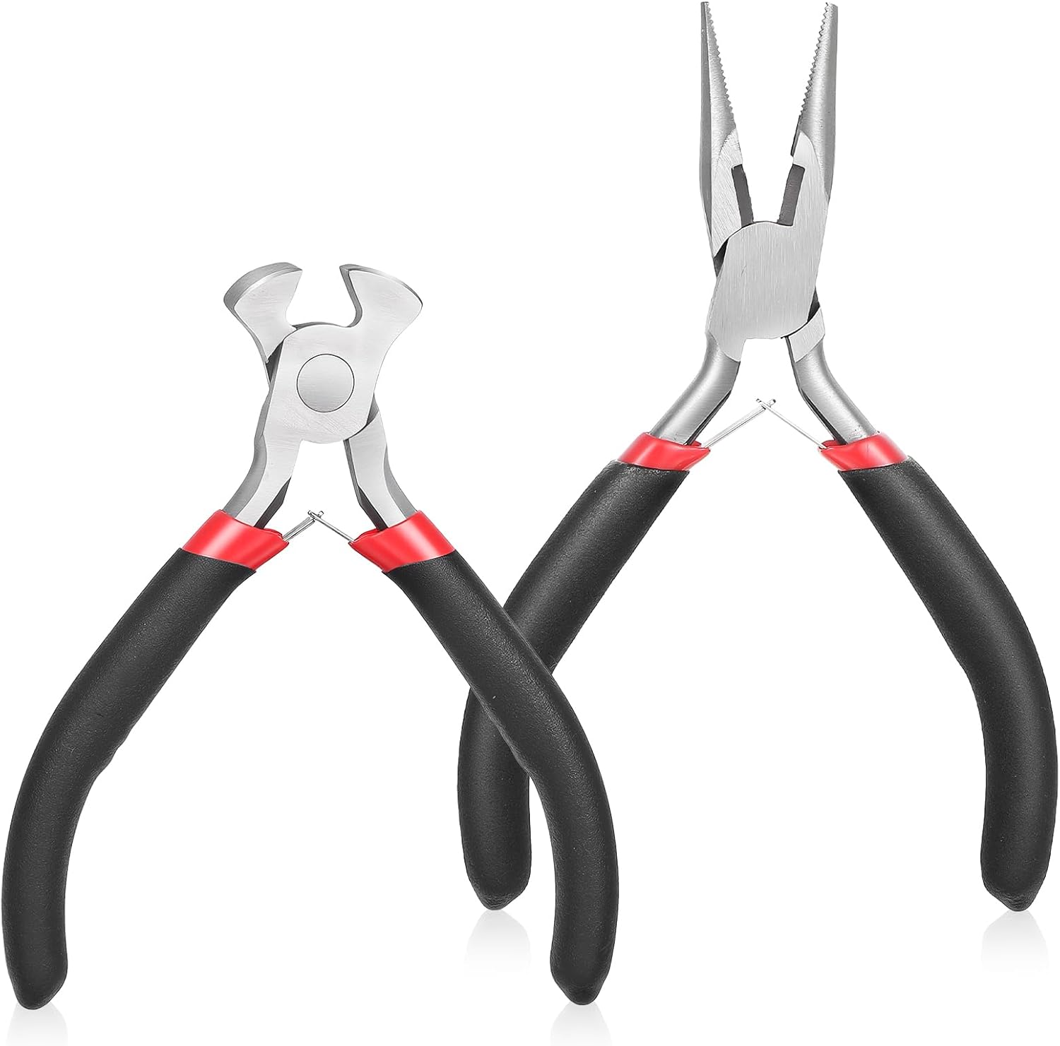 Zipper Repair Tool Kit, Heavy Duty End Cutting Pliers and Small Needle Nose Plier, Hand Fix Zippers Repair Tool for Replacement & Install, 2 Pack