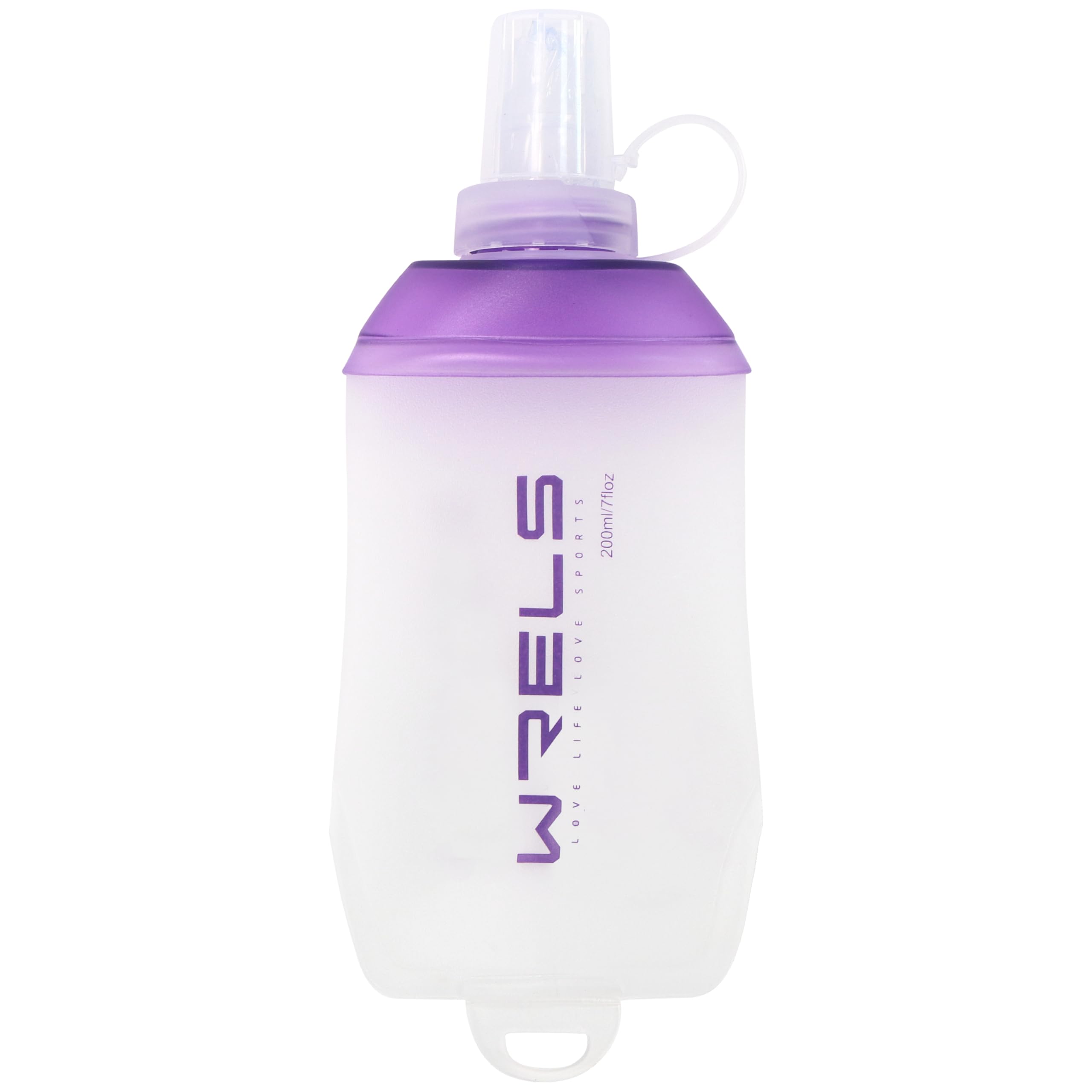 WRELS 200ml/350ml/500ml Collapsible Soft Flask,BPA Free Folding Soft Water Bottle with Hanging Ring,Lightweight TPU Hydration Flask for Running Marathon Cycling Hiking — image 1