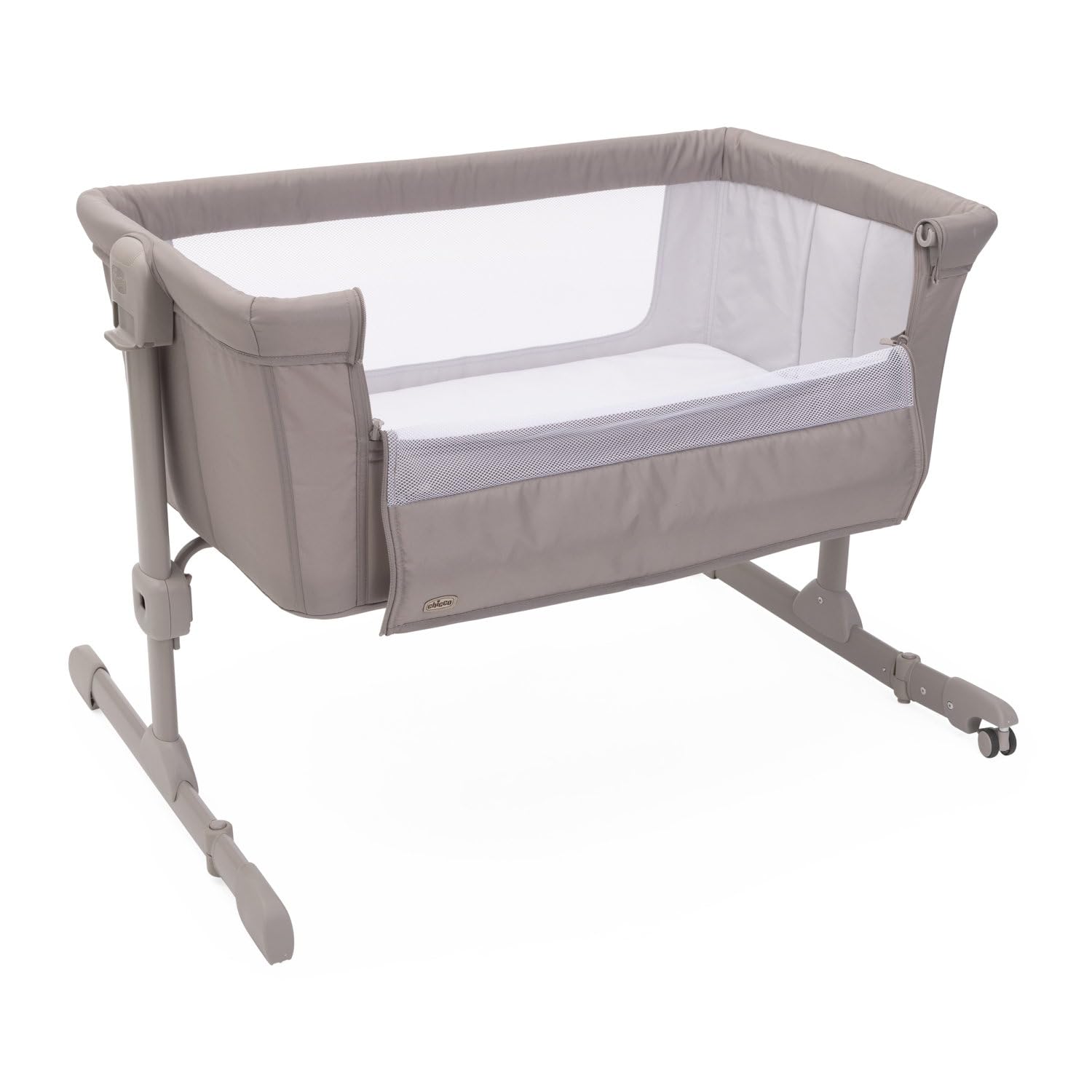 Chicco Next2Me Essential Łóżeczko Noworodkowe Przy Łóżku, Łóżeczko Do Wspólnego Spania, Kompatybilne z Różnymi Łóżkami,Regulowana Wysokość, Dobra Cyrkulacja Powietrza,Materac i Torba w Zestawie, 0-6 M