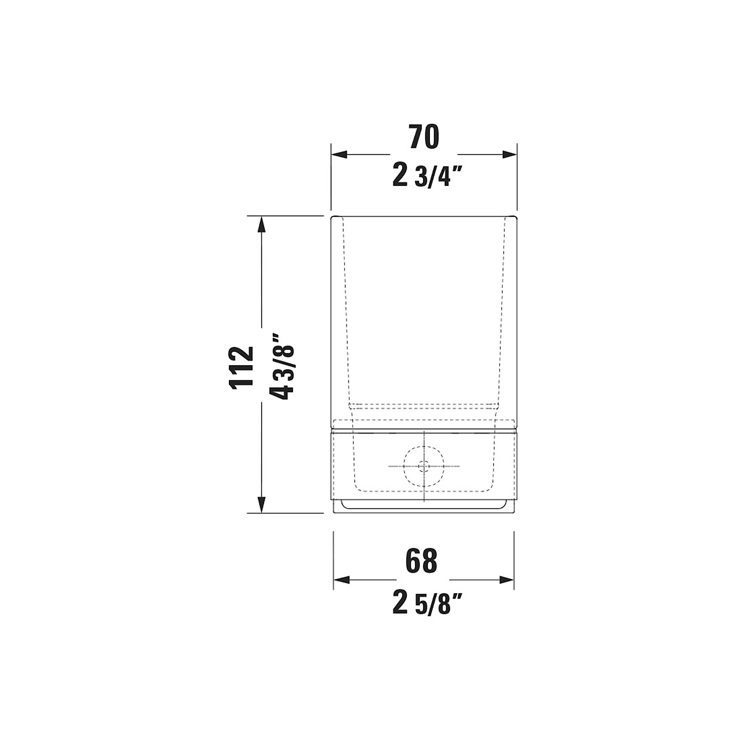 Duravit Zahnputzbecher Karree, Glashalter Bad, Zahnbürstenhalter Glas, Wandmontage, Chrom