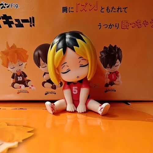 Miniatura 4 de QAHEART Hinata ShoyoTobio Kageyama Figura Q Versión Sentado Posición Modelo Figura PVC Modelo Muñeca Escritorio Adornos de coche