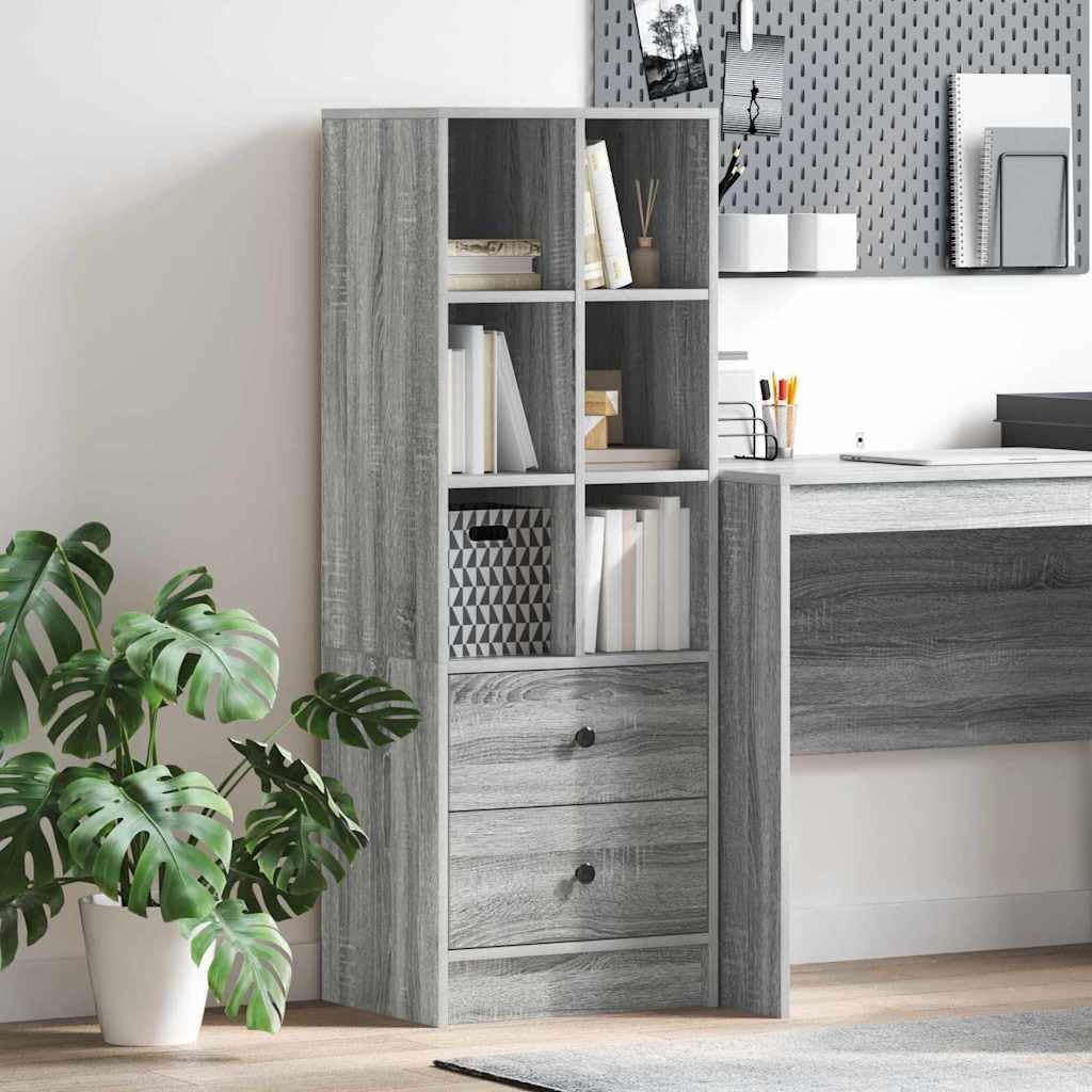 vidaXL Highboard z szufladą Szary Sonoma 45,5 x 34 x 127 cm