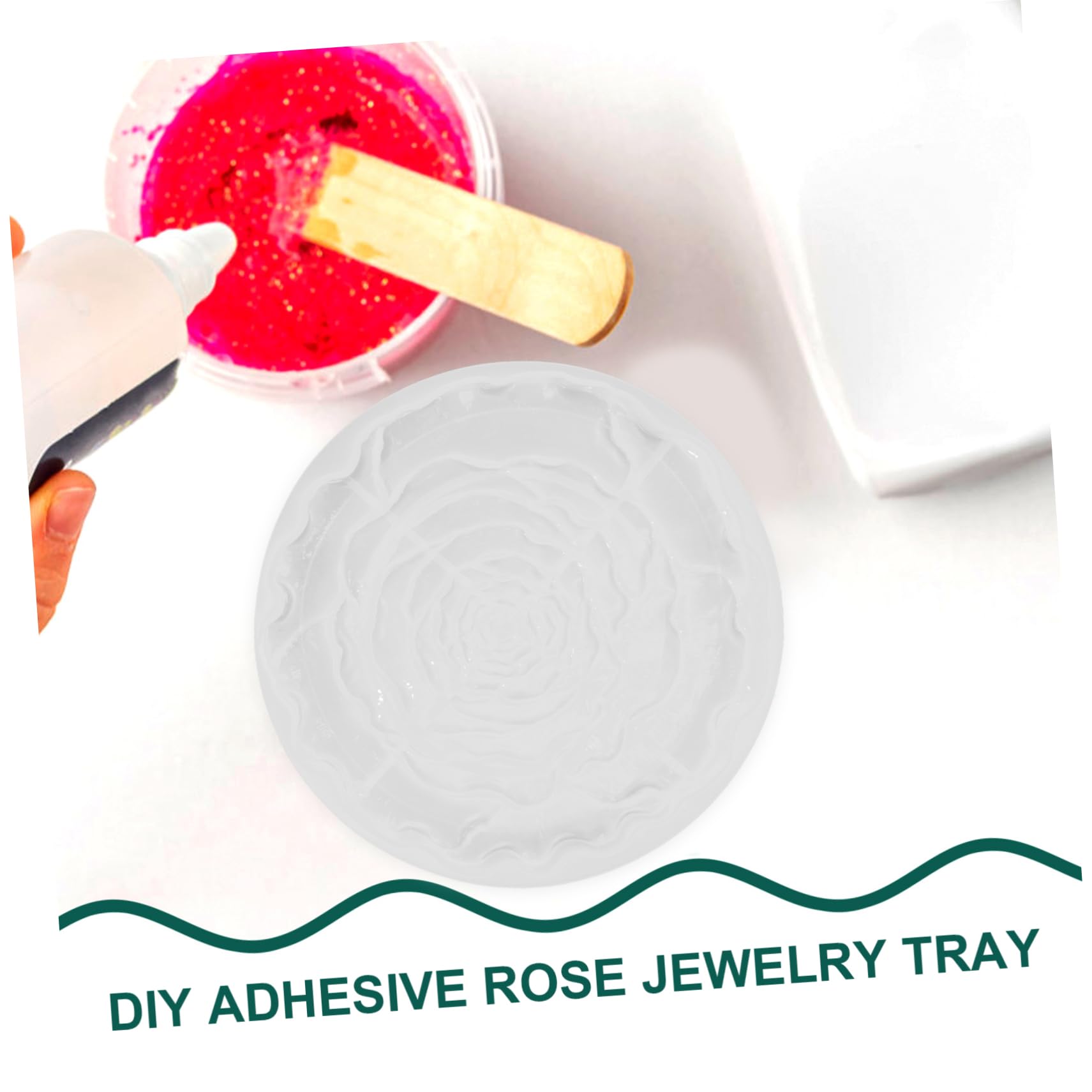 OSALADI 4 Set Stampo Silicone Per Sottobicchieri Forma Mold Resina Flessibile Per Creazioni Artigianali Per Iniziare Creare Sottobicchieri Unici E Protettivi 2 Pezzi * 4