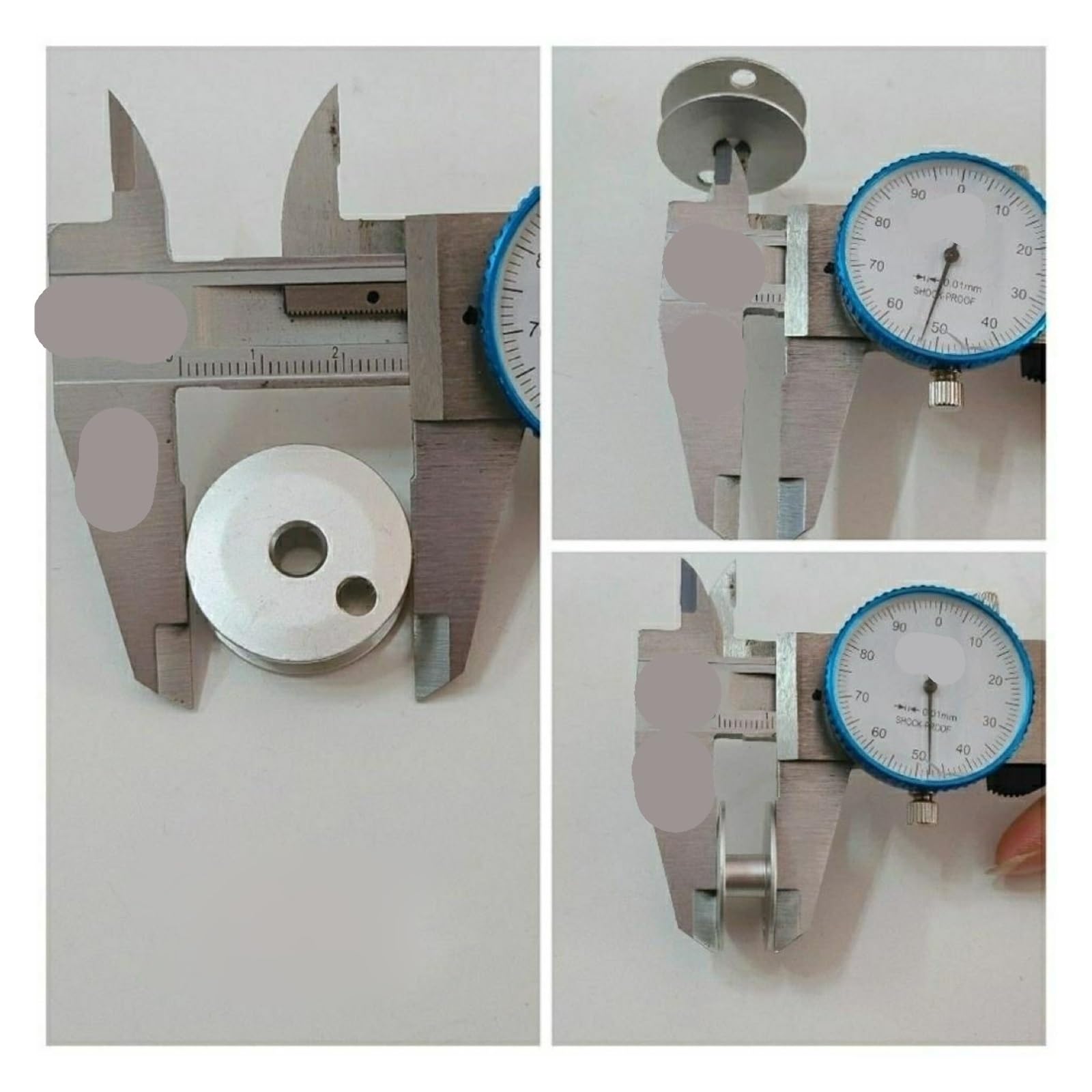 canillas maquina coser 20-100 Uds. De diámetro 22mm 28mm accesorio for máquina de coser bobinas aluminio gran tamaño en plata para MáQuinas de Coser Industriales(Small 22mm,100pcs)